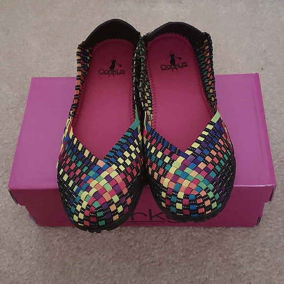 NEW w/box Corkys Sidewalk Black/Mulit - Picture 2 of 4